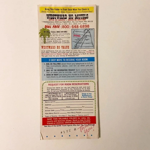 Vintage 1971 Westward Ho Motel Circus Circus Travel Brochure Las Vegas - Picture 3 of 12